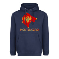 Navy Montenegrin Flag  Montenegro Heavyweight Hoodie - trangStudio