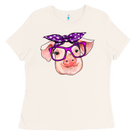 Bone pig with bandana Ladies Tee - RanaPortraitStore