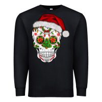 Black sugar skull  christmas Premium Sweatshirt - BarkalooDesign