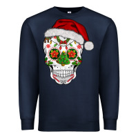 Navy sugar skull  christmas Premium Sweatshirt - BarkalooDesign