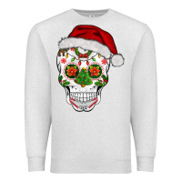 Oatmeal Heather sugar skull  christmas Premium Sweatshirt - BarkalooDesign