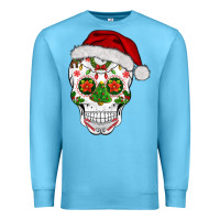 Ocean Blue sugar skull  christmas Premium Sweatshirt - BarkalooDesign