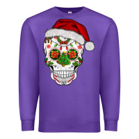 Purple sugar skull  christmas Premium Sweatshirt - BarkalooDesign