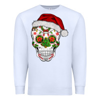 White sugar skull  christmas Premium Sweatshirt - BarkalooDesign