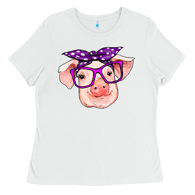 Pig With Bandana Ladies Tee by RanaPortraitStore | Teevron