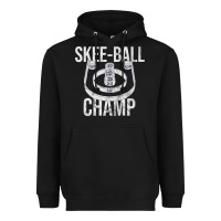 Black Distressed Skeeball - Skee-ball Champ - Traveling Carnival Heavyweight Hoodie - trangStudio