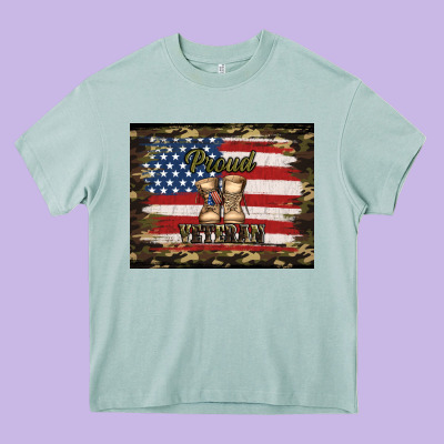 Proud Veteran Veterans Day Heavy Core Tee Designed By Jasminsmagicworld