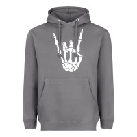 Storm halloween skeleton hand horns rock n roll music lover tank top Heavyweight Hoodie - trangStudio