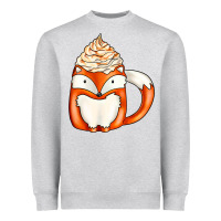 Heather Grey coffee cups animal Heavyweight Sweatshirt - CowhideDigitalArt