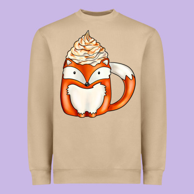 Coffee Cups Animal Heavyweight Sweatshirt Designed By Cowhidedigitalart