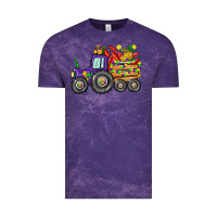 Cloud Purple mardi gras tractor Vintage Tee - CowGirlArtShop