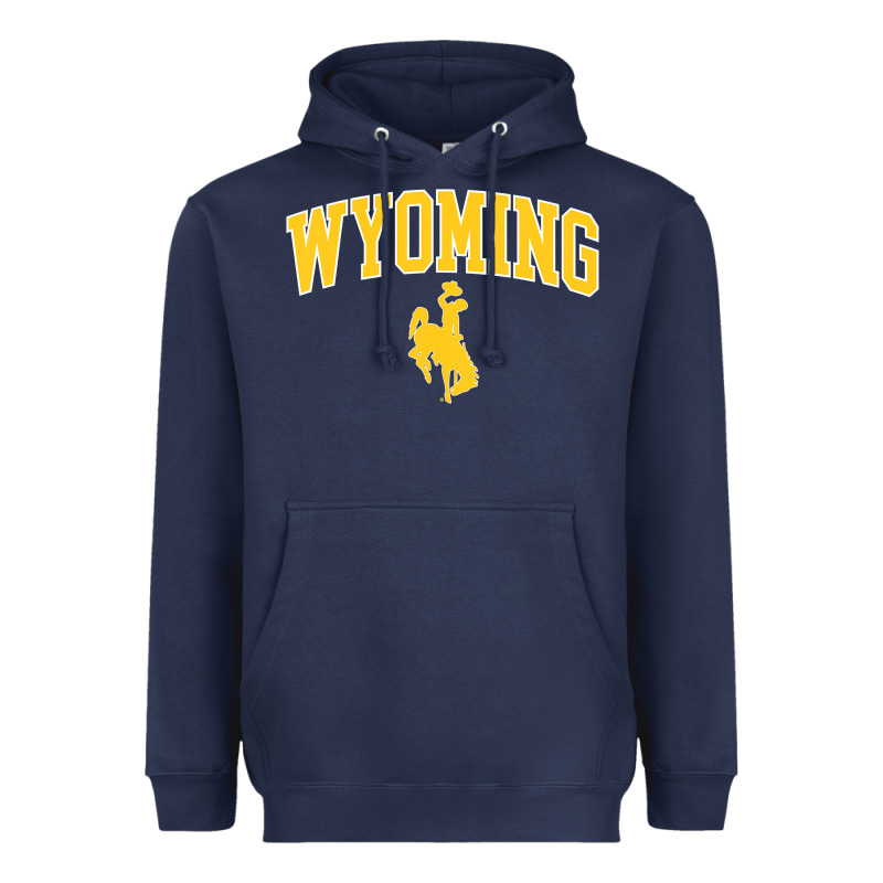 Kids Wyoming Cowboys Apparel Fan Favorite Brown Arch Heavyweight Hoodie by trangStudio | Teevron