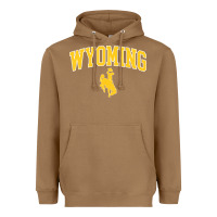 Toasted Coconut Kids Wyoming Cowboys Apparel Fan Favorite Brown Arch Heavyweight Hoodie - trangStudio