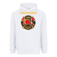 White fire rescue lieutenant department  for firefighters Heavyweight Hoodie - trangStudio