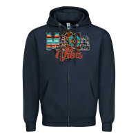 Navy mama vibes Zipper Hoodie - RacoonDesign
