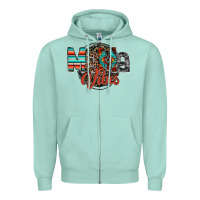 Seafoam mama vibes Zipper Hoodie - RacoonDesign