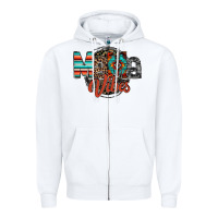 White mama vibes Zipper Hoodie - RacoonDesign