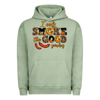 Pigment Oil Green i only smoke the good smokes Urban Hoodie - AdoDesignShop