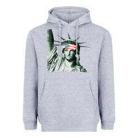 Heather Grey Puerto Rico Resiste Statue of Liberty Puerto Rican Flag Heavyweight Hoodie - trangStudio
