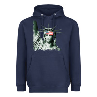 Navy Puerto Rico Resiste Statue of Liberty Puerto Rican Flag Heavyweight Hoodie - trangStudio