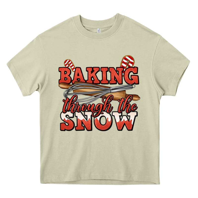 Baking Through The Snow Christmas Heavy Core Tee by Jasminsmagicworld | Teevron