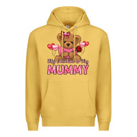 Antique Gold my valentine is my mummy Premium Hoodie - LillyAllenDesigns