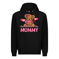 Black my valentine is my mummy Premium Hoodie - LillyAllenDesigns
