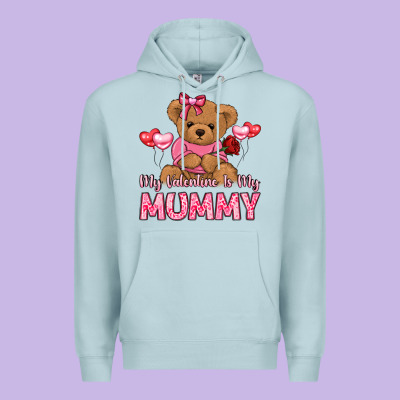 My Valentine Is My Mummy Premium Hoodie Designed By Lillyallendesigns
