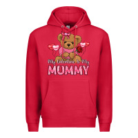 Cardinal my valentine is my mummy Premium Hoodie - LillyAllenDesigns