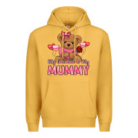 Mustard my valentine is my mummy Premium Hoodie - LillyAllenDesigns