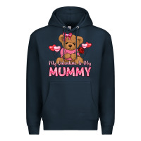 Navy my valentine is my mummy Premium Hoodie - LillyAllenDesigns