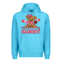 Ocean Blue my valentine is my mummy Premium Hoodie - LillyAllenDesigns
