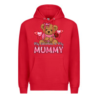 Red my valentine is my mummy Premium Hoodie - LillyAllenDesigns