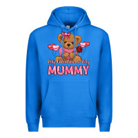 True Royal my valentine is my mummy Premium Hoodie - LillyAllenDesigns
