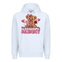 White my valentine is my mummy Premium Hoodie - LillyAllenDesigns