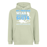 Matcha My Friends Wear Tight Rubber Suits  Scuba Diving & Diver Heavyweight Hoodie - trangStudio