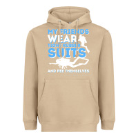 Mushroom My Friends Wear Tight Rubber Suits  Scuba Diving & Diver Heavyweight Hoodie - trangStudio