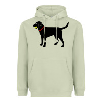 Matcha Labrador Retriever Fetch, Black Lab Play Ball Heavyweight Hoodie - trangStudio