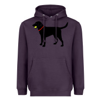Plum Labrador Retriever Fetch, Black Lab Play Ball Heavyweight Hoodie - trangStudio