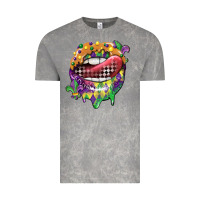 Cloud Rock mardi gras lips Vintage Tee - CowGirlArtShop
