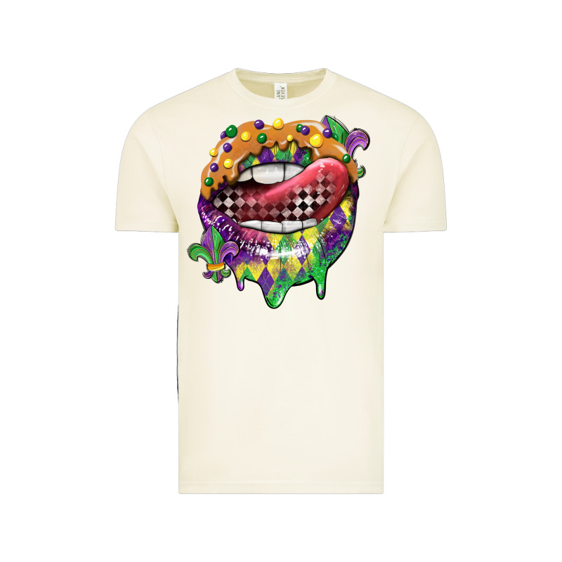Mardi Gras Lips Vintage Tee by CowGirlArtShop | Teevron