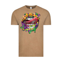 Vintage Coffee mardi gras lips Vintage Tee - CowGirlArtShop