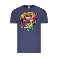 Vintage Denim mardi gras lips Vintage Tee - CowGirlArtShop
