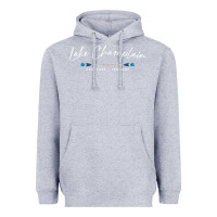 Heather Grey Lake Champlain Oars Graphic Heavyweight Hoodie - trangStudio