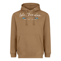 Toasted Coconut Lake Champlain Oars Graphic Heavyweight Hoodie - trangStudio
