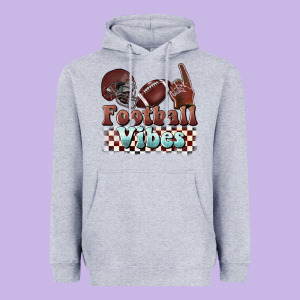 Football Vibes Heavyweight Hoodie Designed By Barkaloodesign