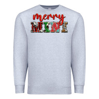 Heather Grey christmas merry mini Premium Sweatshirt - BarkalooDesign
