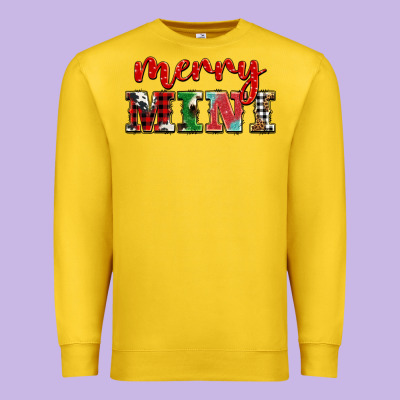 Christmas Merry Mini Premium Sweatshirt Designed By Barkaloodesign
