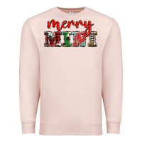 Pale Pink christmas merry mini Premium Sweatshirt - BarkalooDesign