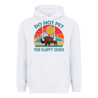White Do Not Pet The Fluffy Cows Vintage Heavyweight Hoodie - trangStudio